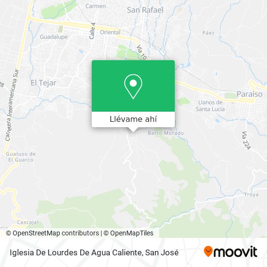 Mapa de Iglesia De Lourdes De Agua Caliente