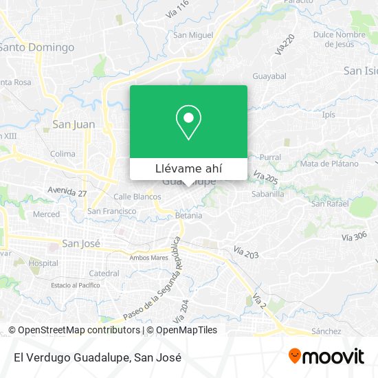 Mapa de El Verdugo Guadalupe