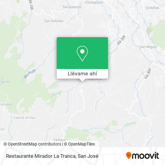 Mapa de Restaurante Mirador La Tranca