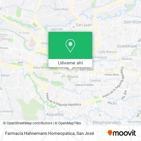Mapa de Farmacia Hahnemann Homeopatica