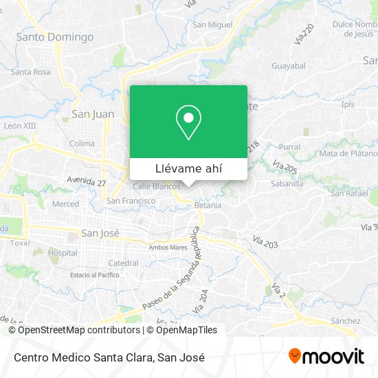 Mapa de Centro Medico Santa Clara