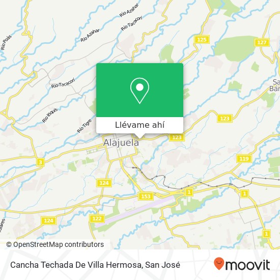 Mapa de Cancha Techada De Villa Hermosa
