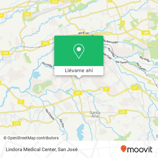 Mapa de Lindora Medical Center