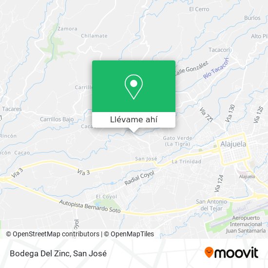 Mapa de Bodega Del Zinc