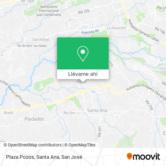 Mapa de Plaza Pozos, Santa Ana