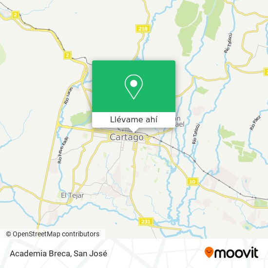 Mapa de Academia Breca