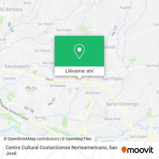 Mapa de Centro Cultural Costarricense Norteamericano