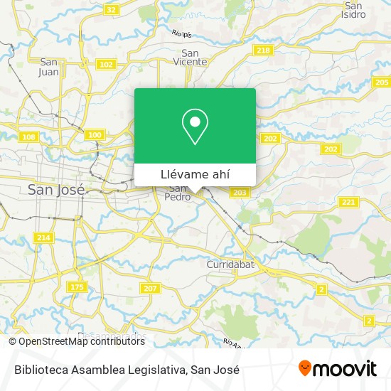 Mapa de Biblioteca Asamblea Legislativa