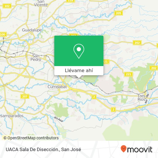 Mapa de UACA Sala De Disección.