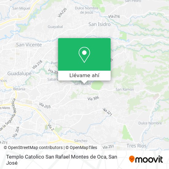 Mapa de Templo Catolico San Rafael Montes de Oca