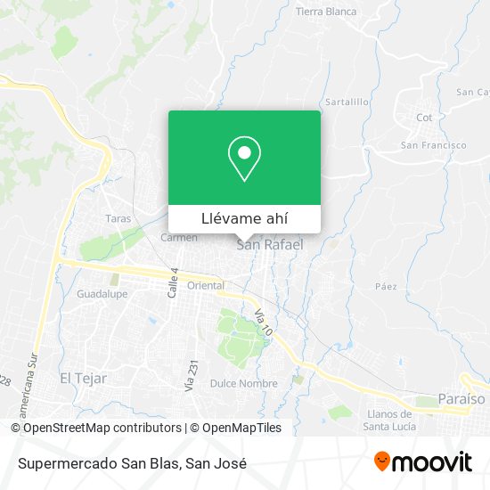 Mapa de Supermercado San Blas