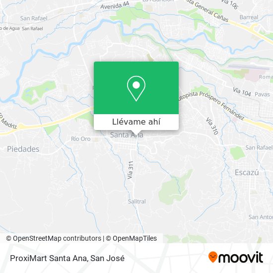 Mapa de ProxiMart Santa Ana