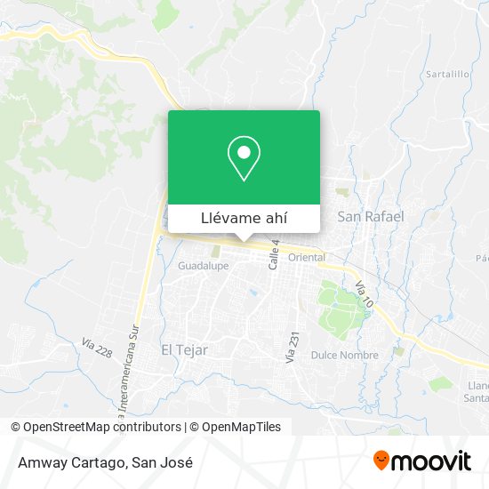 Mapa de Amway Cartago