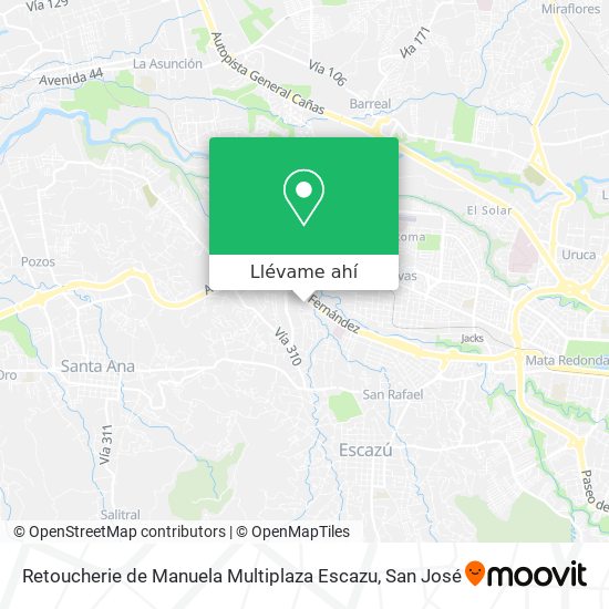 Mapa de Retoucherie de Manuela Multiplaza Escazu