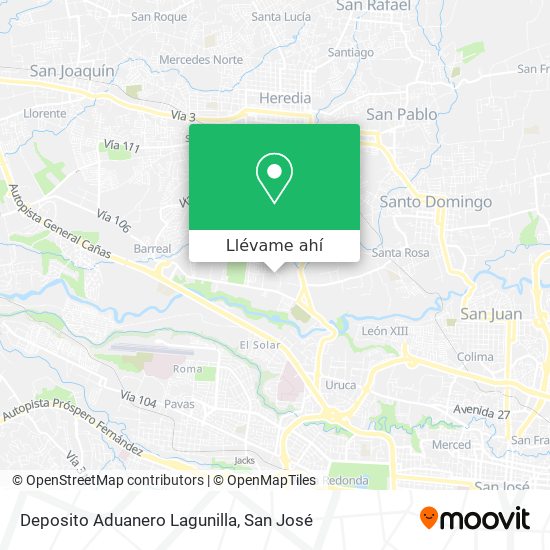 Mapa de Deposito Aduanero Lagunilla