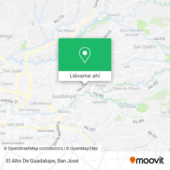 Mapa de El Alto De Guadalupe