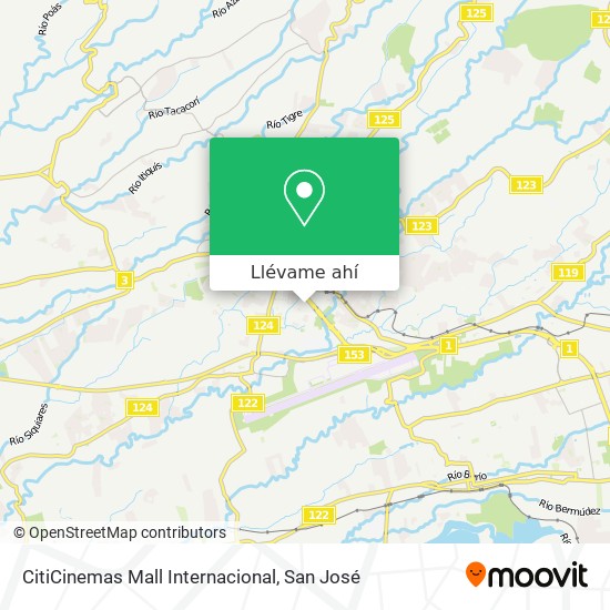 Mapa de CitiCinemas Mall Internacional