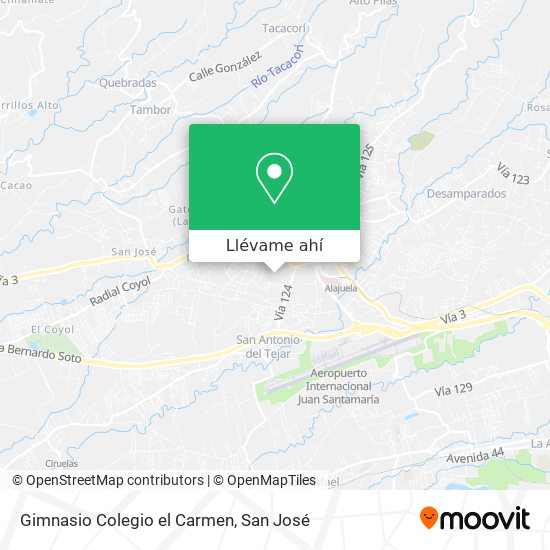 Mapa de Gimnasio Colegio el Carmen