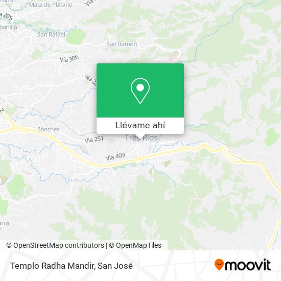 Mapa de Templo Radha Mandir