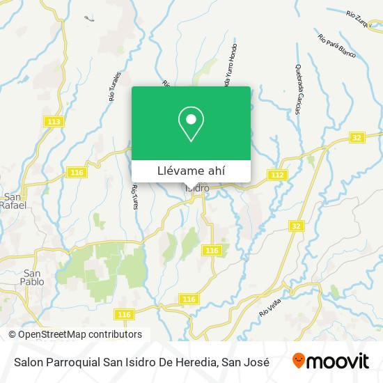 Mapa de Salon Parroquial San Isidro De Heredia