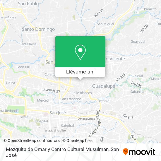 Mapa de Mezquita de Omar y Centro Cultural Musulmán