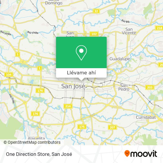 Mapa de One Direction Store