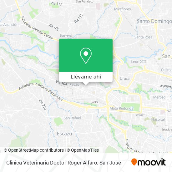 Mapa de Clinica Veterinaria Doctor Roger Alfaro