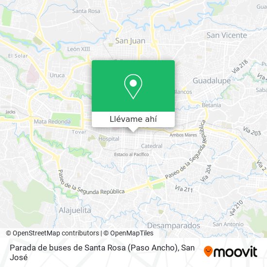 Mapa de Parada de buses de Santa Rosa (Paso Ancho)