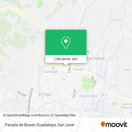 Mapa de Parada de Buses Guadalupe