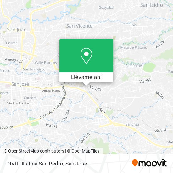 Mapa de DIVU ULatina San Pedro