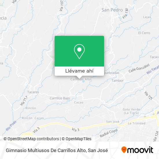 Mapa de Gimnasio Multiusos De Carrillos Alto