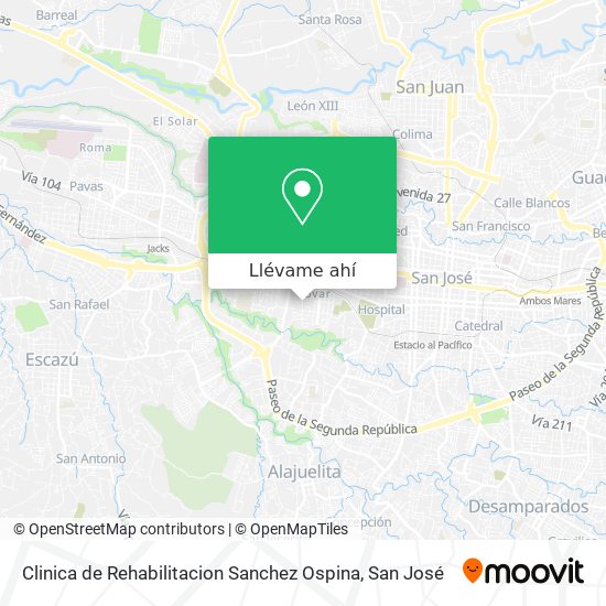 Mapa de Clinica de Rehabilitacion Sanchez Ospina