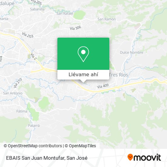 Mapa de EBAIS San Juan Montufar