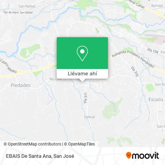 Mapa de EBAIS De Santa Ana