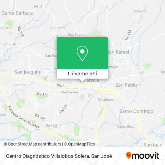 Mapa de Centro Diagnóstico Villalobos Solera
