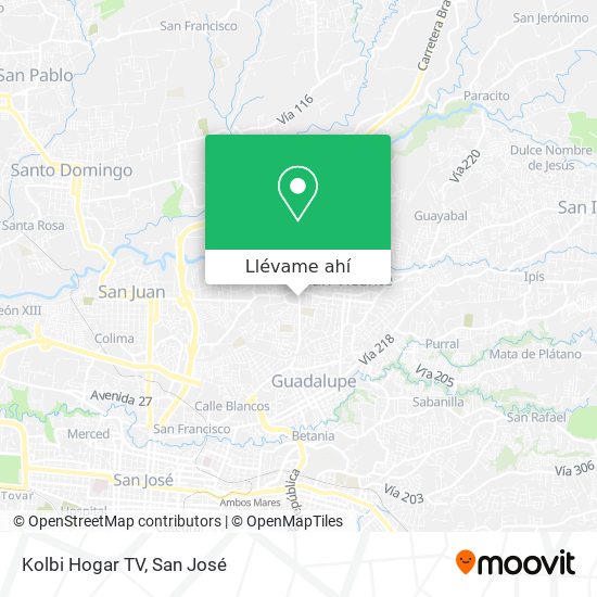 Mapa de Kolbi Hogar TV