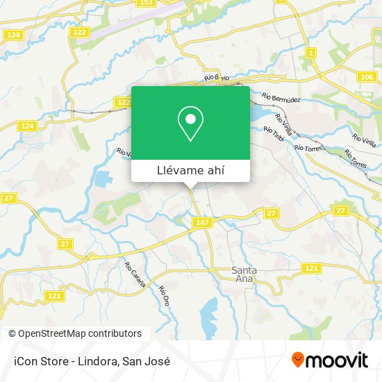 Mapa de iCon Store - Lindora