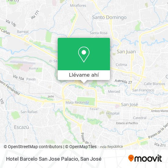 Mapa de Hotel Barcelo San Jose Palacio