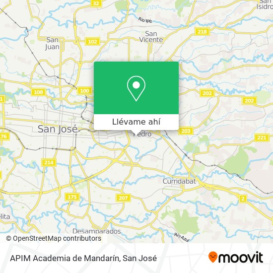 Mapa de APIM Academia de Mandarín