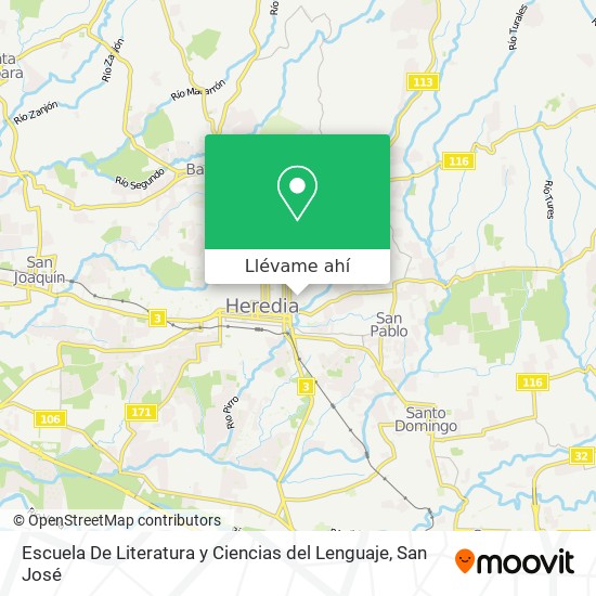 Mapa de Escuela De Literatura y Ciencias del Lenguaje