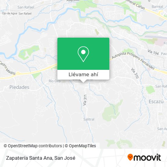 Mapa de Zapatería Santa Ana
