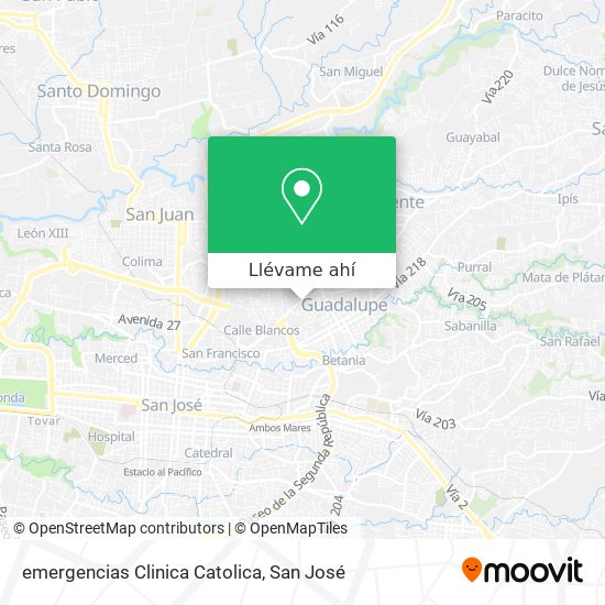 Mapa de emergencias Clinica Catolica