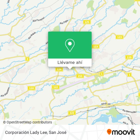 Mapa de Corporación Lady Lee