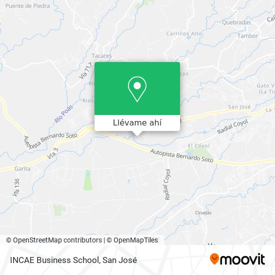Mapa de INCAE Business School