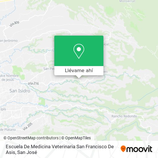 Cómo llegar a Escuela De Medicina Veterinaria San Francisco De Asis en  Vásquez De Coronado en Autobús?