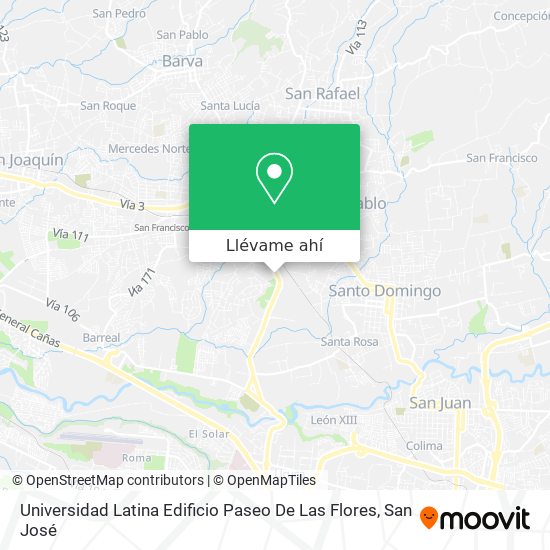 Mapa de Universidad Latina Edificio Paseo De Las Flores