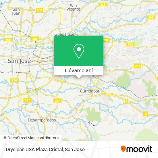 Mapa de Dryclean USA Plaza Cristal