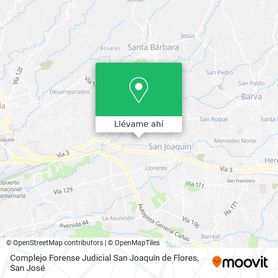 Mapa de Complejo Forense Judicial San Joaquín de Flores