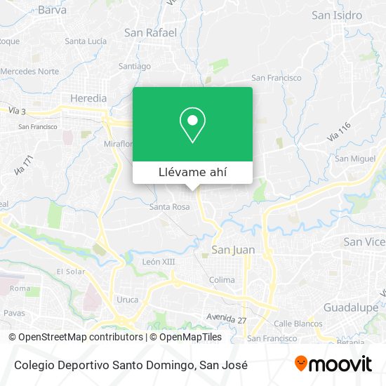 Mapa de Colegio Deportivo Santo Domingo