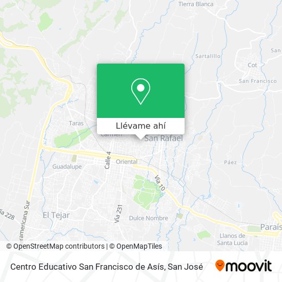 Mapa de Centro Educativo San Francisco de Asís